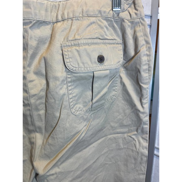 Land's End Casual Cropped Pants Tan Size 18 High Rise - Picture 3 of 4